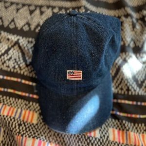 American flag denim dad hat
